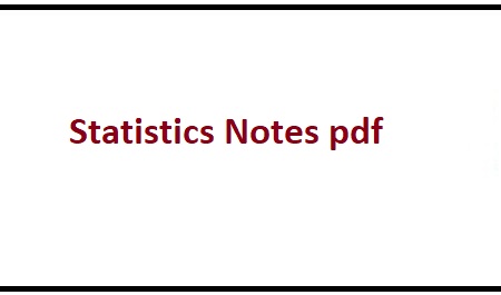 Statistics Notes pdf